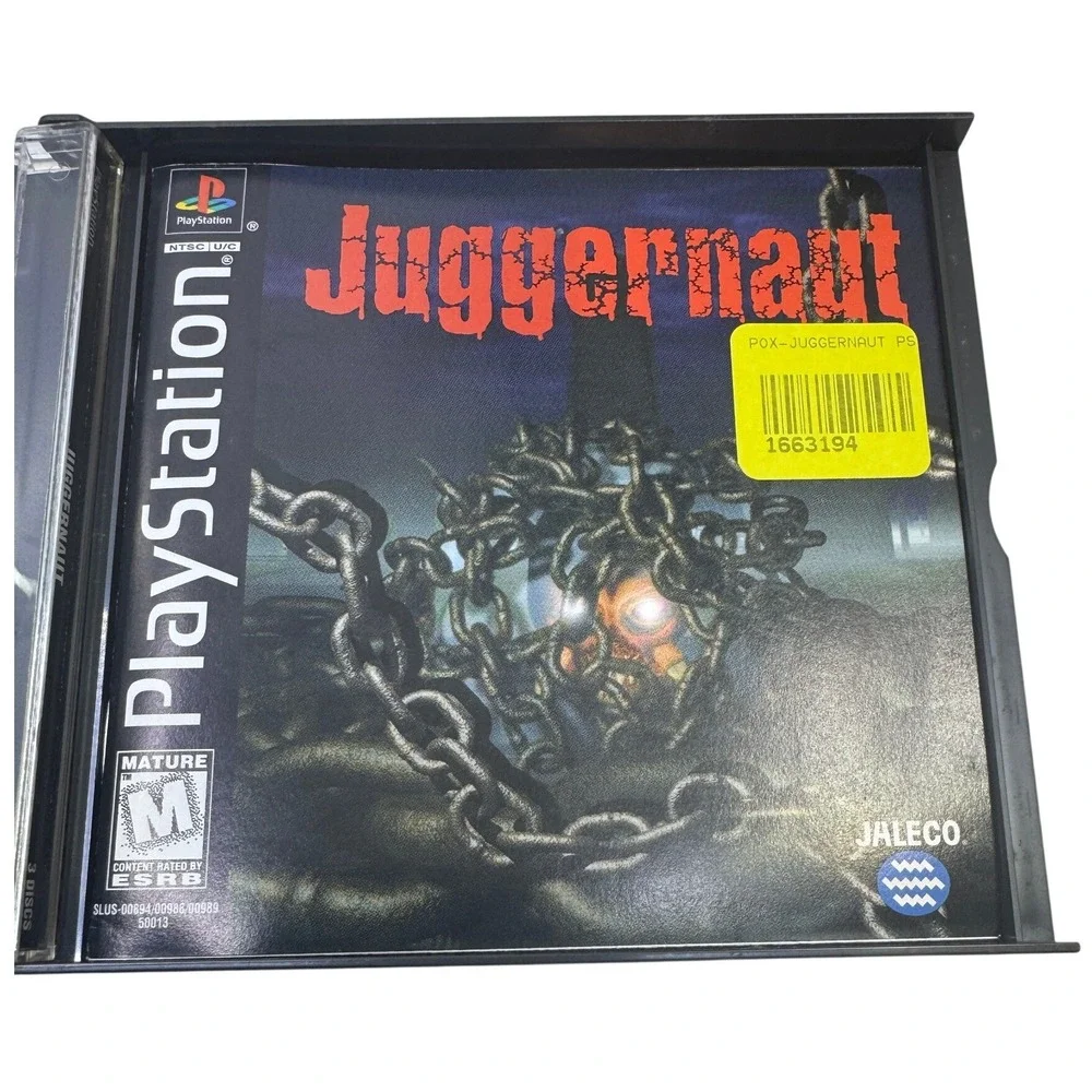 Juggernaut Sony PlayStation 1 PS1 Jaleco 1999 3-Disc Horror Game SLUS-00894
